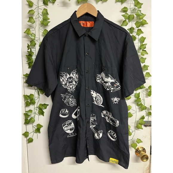 Dickies x Awful Lot Of Cough Syrup x West Coast Customs Auto Work Shirt Sz Large - Picture 1 of 11